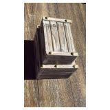 Wooden Storage Box with Brass Hardware - Retail: $45