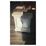 White Wooden Mantel Clock with Roman Numerals - Retail: $35