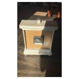 White Wooden Mantel Clock with Roman Numerals - Retail: $35