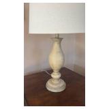 Traditional White Table Lamp with Linen Shade - Retail: $45