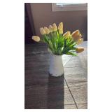 Decorative White Ceramic Flower Pitcher - Retail: $24