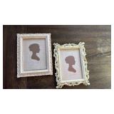 Ornate White Picture Frames with Silhouettes - Retail: $35