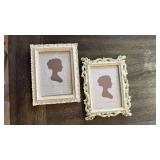 Ornate White Picture Frames with Silhouettes - Retail: $35