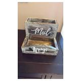 Rustic Mail and Keys Organizer Box - Retail: $25