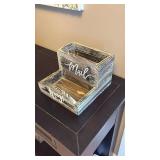 Rustic Mail and Keys Organizer Box - Retail: $25