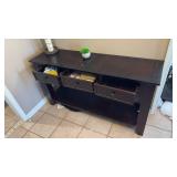 Dark Brown Wood Console Table with Storage Drawers - Retail: $125