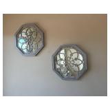 Hexagonal Floral Wall Mirror Set - Retail: $35