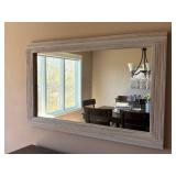 Large Weathered White Wall Mirror - Retail: $125