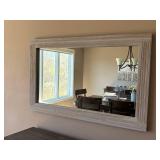 Large Weathered White Wall Mirror - Retail: $125