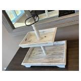 White Wooden Wall Mounted Display Shelf - Retail: $35