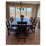 Modern 8-Seat Dining Set with Ladder Back Chairs - Retail: $899