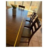 Modern 8-Seat Dining Set with Ladder Back Chairs - Retail: $899