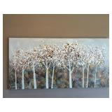 Modern White Birch Forest Canvas Art - Retail: $75
