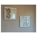 Geometric Pattern Wall Mirror Set - Retail: $75