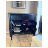 Black Wooden Storage Console Cabinet - Retail: $75