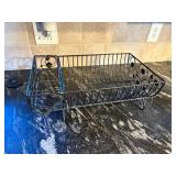 Decorative Metal Dish Rack with Scrollwork Design - Retail: $25