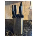 Stainless Steel Kitchen Knife Block Set - Retail: $45