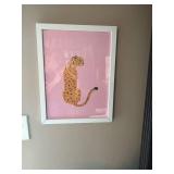 Cheetah Art Print in White Frame - Retail: $35