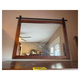 Large Wall Mirror with Sliding Barn Door Hardware - Retail: $75