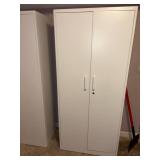 White Storage Cabinet with Adjustable Shelves - Retail: $75