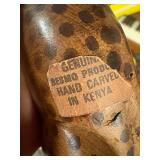 Hand Carved Kenya Wood Animal Figurines – Set of 3 Safari Sculptures - Retail: $35