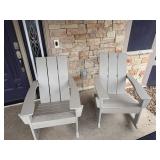 Gray Outdoor Adirondack Chair Set - Retail: $150
