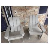 Gray Outdoor Adirondack Chair Set - Retail: $150