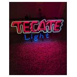 Tecate Light Neon Bar Sign