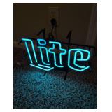 Blue Neon Miller Lite Sign
