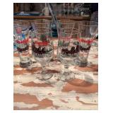 Budweiser Clydesdale Holiday Beer Glasses Set