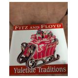 2010 Fitz And Floyd Yuletide Traditions Sleigh Cookie Jar