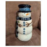 First Snowfall Canterbury Potteries Snowman Cookie Jar