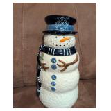 First Snowfall Canterbury Potteries Snowman Cookie Jar