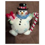 Ceramic Snowman Holiday Cookie Jar