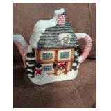 Winter Cottage Decorative Teapot
