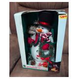 16-inch Fiber Optic Snowman with Let it Snow Sign