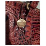 Brahmin Croc Embossed Leather Handbag