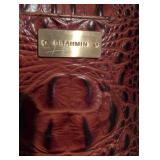 Brahmin Croc Embossed Leather Handbag