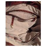 Brahmin Croc Embossed Leather Handbag