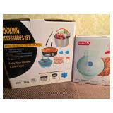 Multi-Function Cooking Set and Mini Bundt Cake Maker, Both New in Box