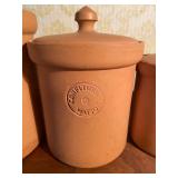 Terra Cotta Canisters, Glazed on Inside, Made in Italy