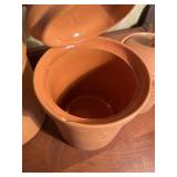 Terra Cotta Canisters, Glazed on Inside, Made in Italy