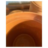 Terra Cotta Canisters, Glazed on Inside, Made in Italy