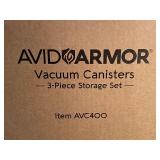 Vacuum Canisters, 3 Piece Storage Set, New
