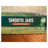 Smooth Canning 4 Oz Jars, (12) w/ Lids and Bands, New Box