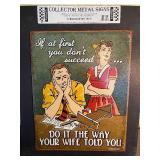 How to Succeed Metal Sign, New