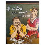 How to Succeed Metal Sign, New