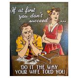 How to Succeed Metal Sign, New