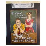 How to Succeed Metal Sign, New