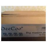 DeeCoo Canning Jars, New in Box, 2 Sizes (8 of each) w/ Lids